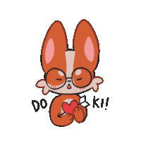 a cartoon drawing of a cat with glasses holding a heart and the words do & kill written below it