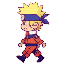 a cartoon of naruto wearing a blue headband