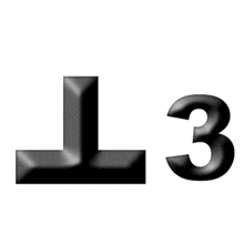 a black letter l is next to the number 3