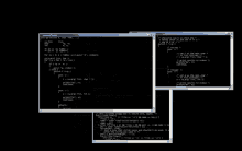 a bunch of computer screens with command prompt open