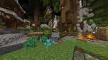 a screenshot of a minecraft game with a sign that says hk on it