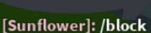 a blurred image of the words sunflower block on a green background