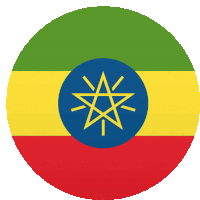 the flag of ethiopia has a blue circle with a star in it