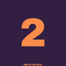 an orange number 2 on a dark purple background