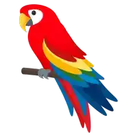 a colorful parrot is perched on a branch