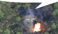 an aerial view of a plane flying over a forest with a speech bubble that says " afavg-pilots "