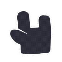 a silhouette of a hand making a rock sign