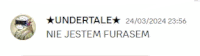 a screenshot of a text message that says undertale