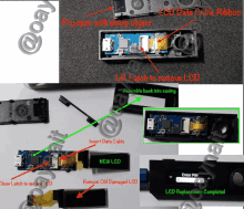 a diagram showing how to remove an old lcd