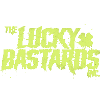 a logo for the lucky bastards inc. with a white background