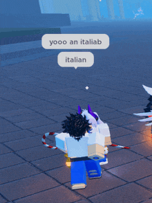 a video game character says yooo an italiab italian