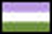 a blurred image of a purple , white , and green flag on a black background .