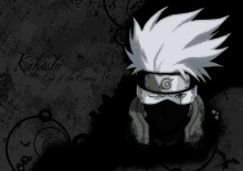 a drawing of kakashi with the words kakashi eye of the enemy on the bottom