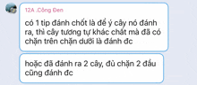 a screenshot of a foreign language text message with the username 12a cong den