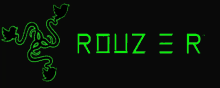 a logo for a company called razer with a snake on it