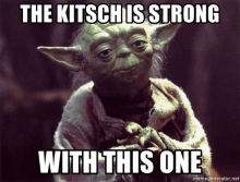 yoda says the kitsch is strong with this one in a meme