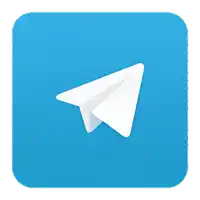 a blue app icon with a white paper airplane on it