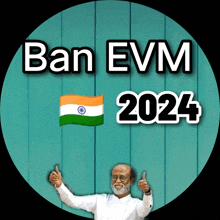 a man giving a thumbs up with the words ban evm 2024