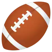 an illustration of a football with a white stripe on the side