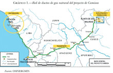 a map in spanish shows the location of the city gate lurin