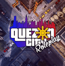 an aerial view of a city with quezon city roleplay written on the bottom