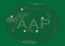 a map of the world with the letters aap on it