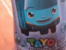 a bottle of tayo the little bus blueberry drink