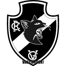 a black and white shield with a cat and the words vascohook on it