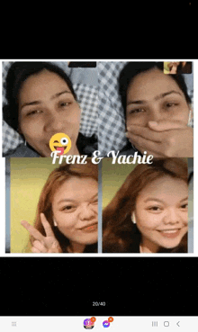 a screenshot of a video call with frenz & yachie