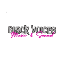 a logo for black voices music and sound is shown