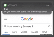 a google search for how to sell sssneks