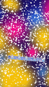 a colorful background with the words @cricricreator in blue