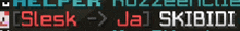 a blurry image of a text that says ' slesk ' on it