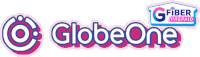 a logo for globeone that says g fiber prepaid on it