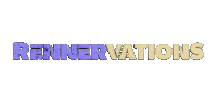 the word reinervations is written in purple and yellow on a white background