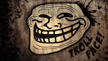 a troll face with the words troll face on the bottom