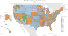 a map of the united states shows the first position models from model preference table