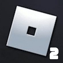 a white square with a black square in the middle and the number 2 underneath it