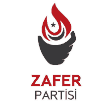 a logo for zafer partisi with a flame and a star on it