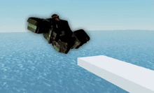 a computer generated image of a robot flying over the water