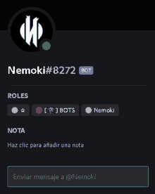 a screenshot of nemoki # 8272 's profile page