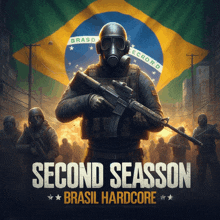 a poster for a video game called second season brazil hardcore