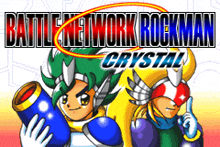 a poster for battle network rockman crystal shows two cartoon characters