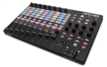 an akai apc40 mixer with a bunch of buttons