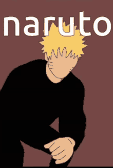 a cartoon of a man with the word naruto on the bottom