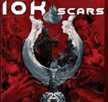 a poster for 10k scars features a horseshoe