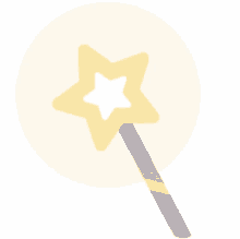 a magic wand with a yellow star on it