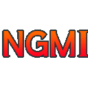 a red and orange logo that says ngmi