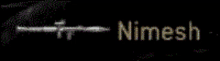 a black background with the name nimesh written in white