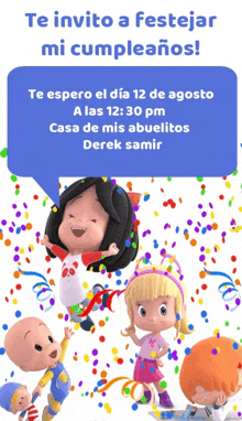 an invitation for a birthday party in spanish